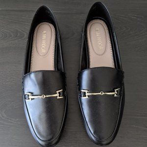 Jenn Ardor Penny Loafers Slip On Flats, Black